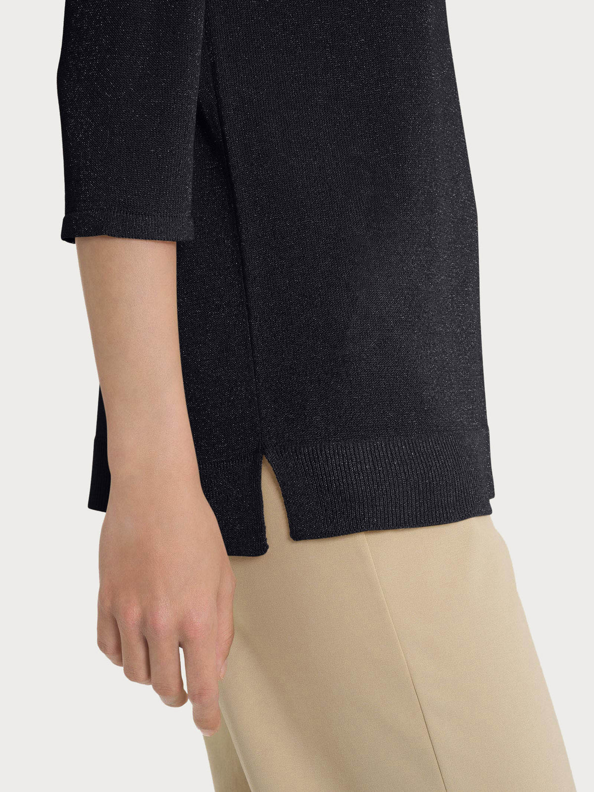 Maglia con manica 3/4 in Crêpe Lurex Donna - Ragno - World Fashion