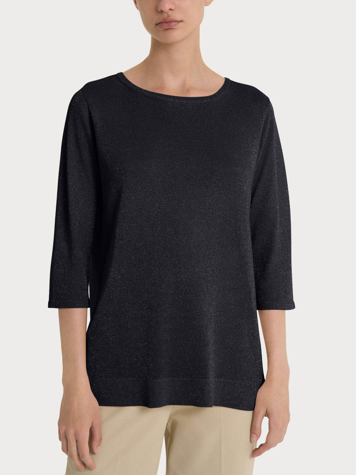 Maglia con manica 3/4 in Crêpe Lurex Donna - Ragno - World Fashion