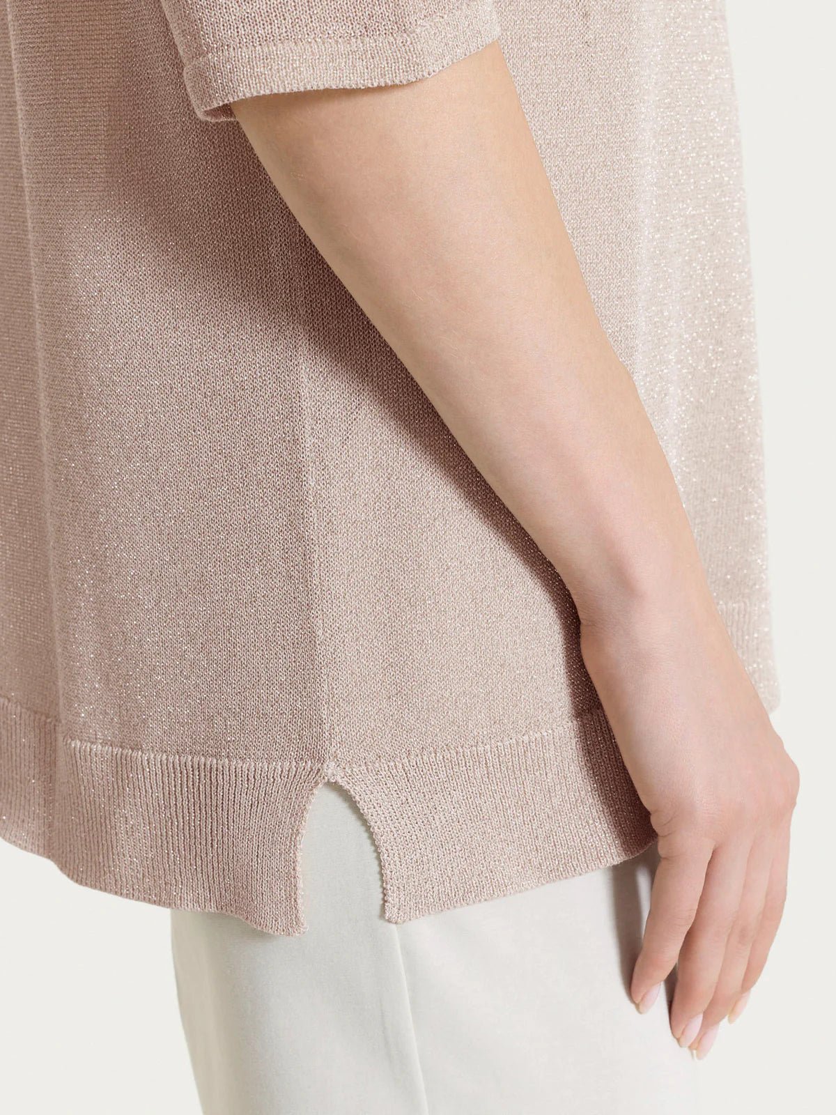 Maglia con manica 3/4 in Crêpe Lurex Donna - Ragno - World Fashion