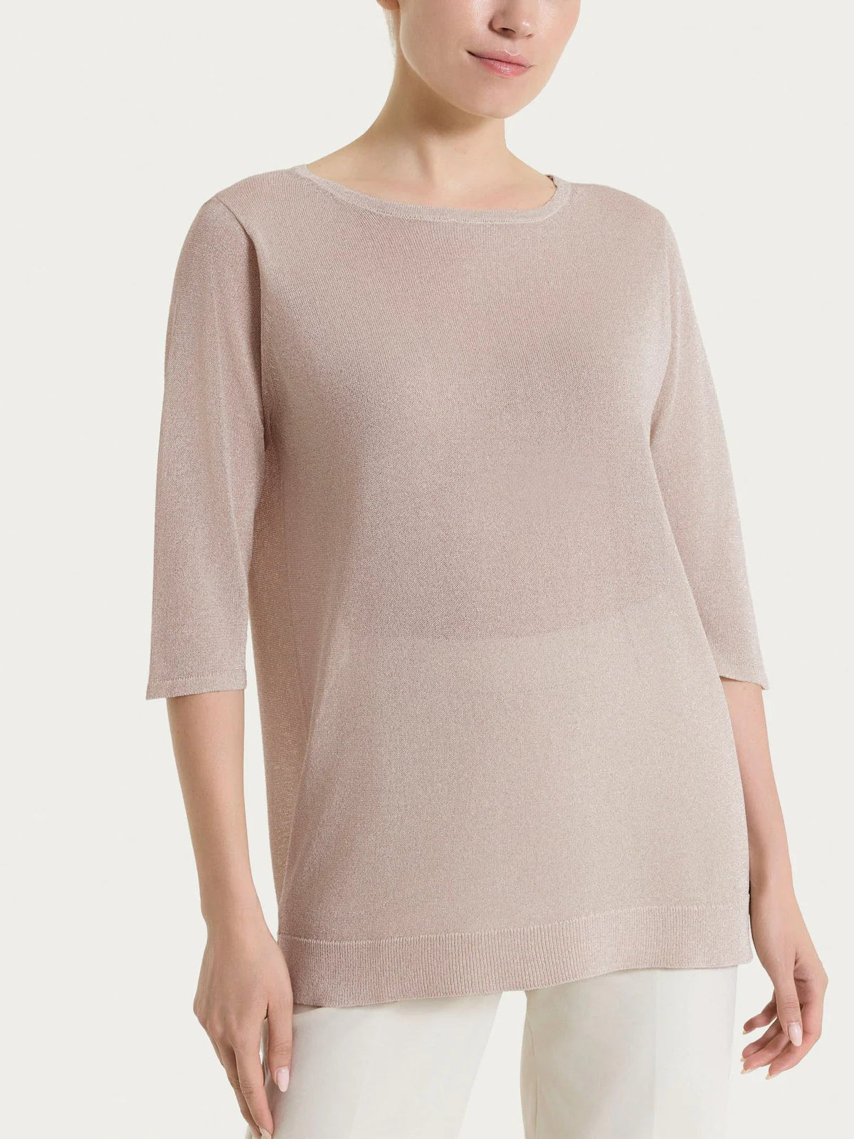 Maglia con manica 3/4 in Crêpe Lurex Donna - Ragno - World Fashion