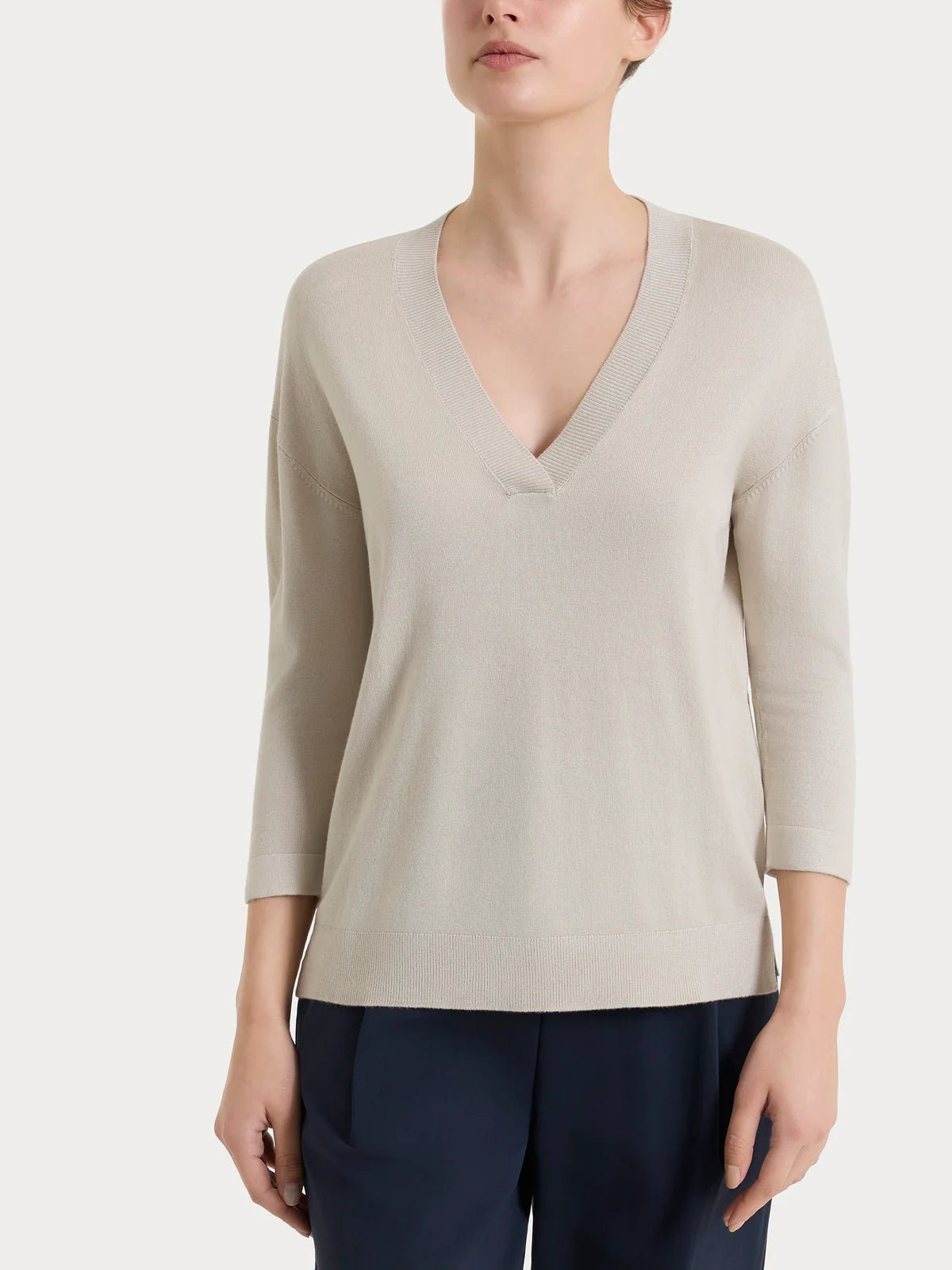 Maglia con scollo a V e con manica 3/4 in Summertime Donna - Ragno - World Fashion