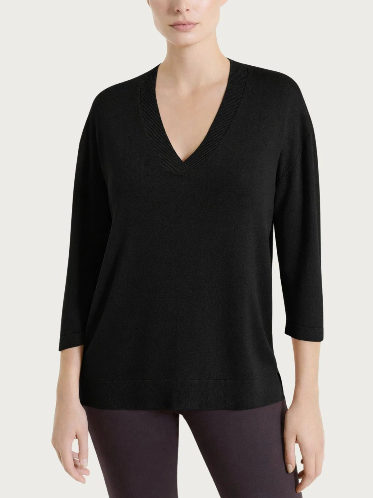 Maglia con scollo a V e con manica 3/4 in Summertime Donna - Ragno - World Fashion