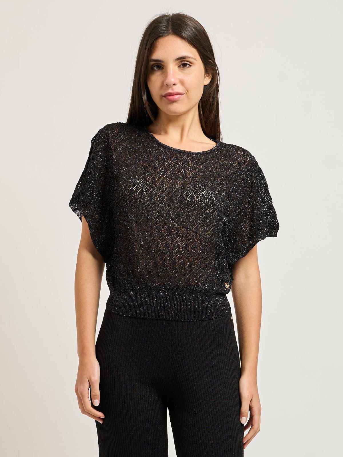 Maglia corta maniche a farfalla Donna - Yes Zee - World Fashion