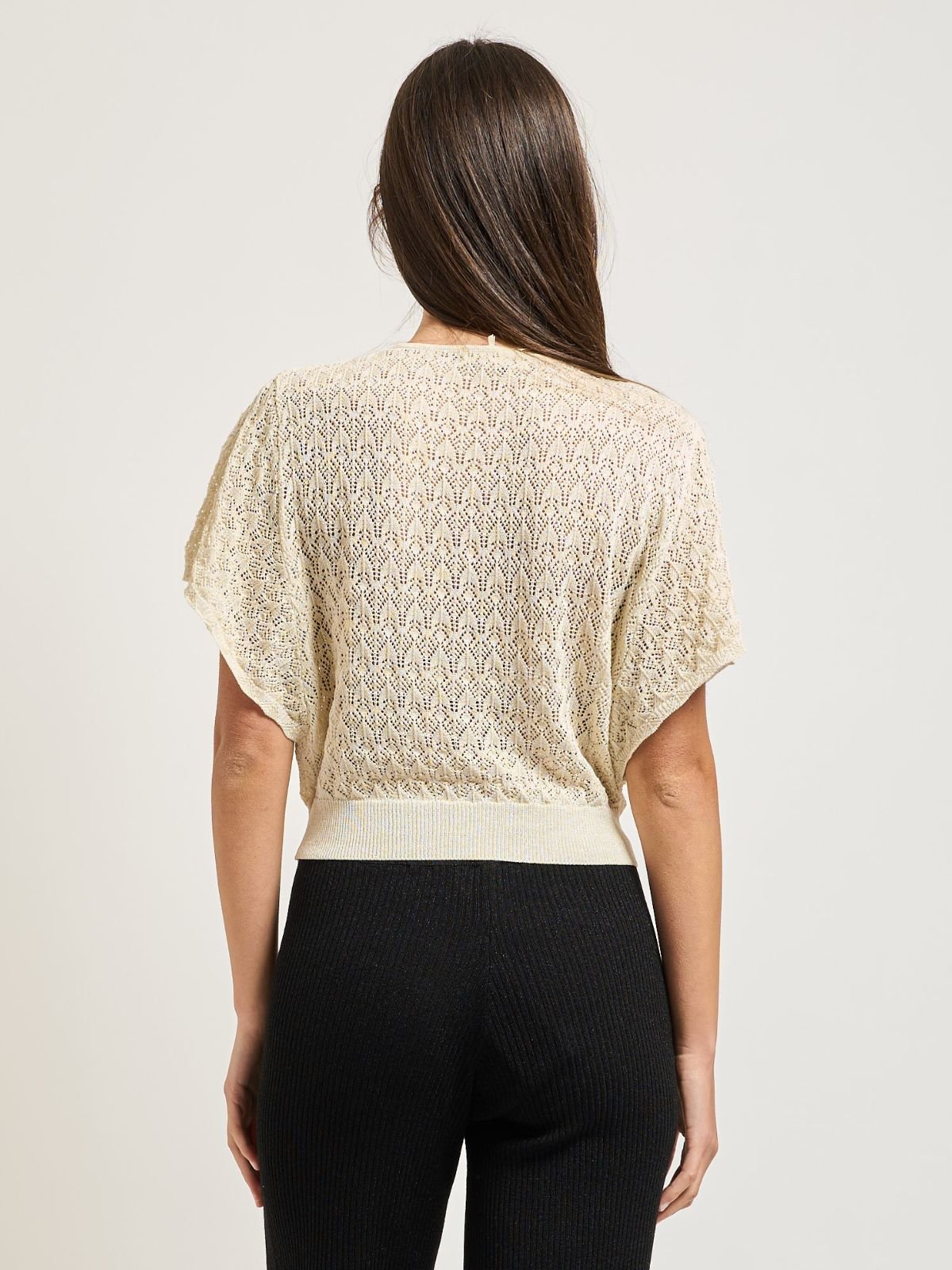 Maglia corta maniche a farfalla Donna - Yes Zee - World Fashion