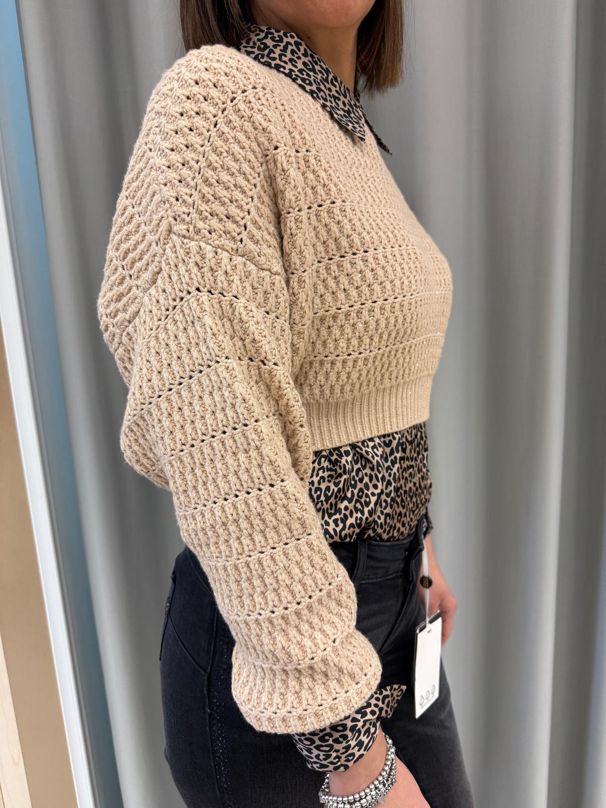 Maglia crop Donna - FRACOMINA FASHION - FS25WT7031K53801 - World Fashion