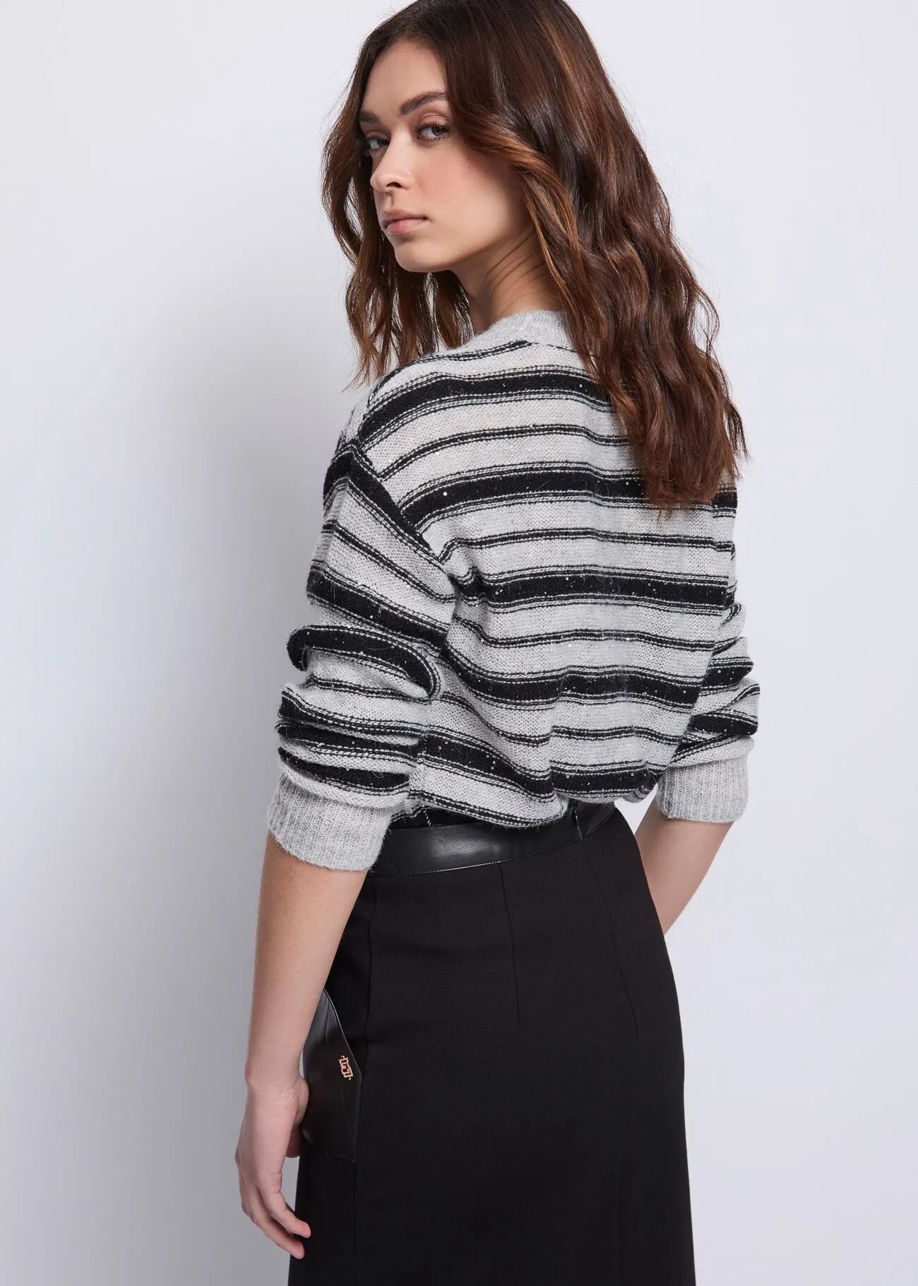 Maglia da donna a righe con paillettes - GAUDI JEANS - 521BD53039 - World Fashion