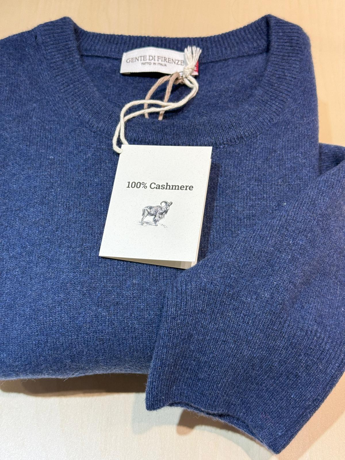 Maglia girocollo 100% Cashmere Uomo - GENTE DI FIRENZE - 21431 - World Fashion