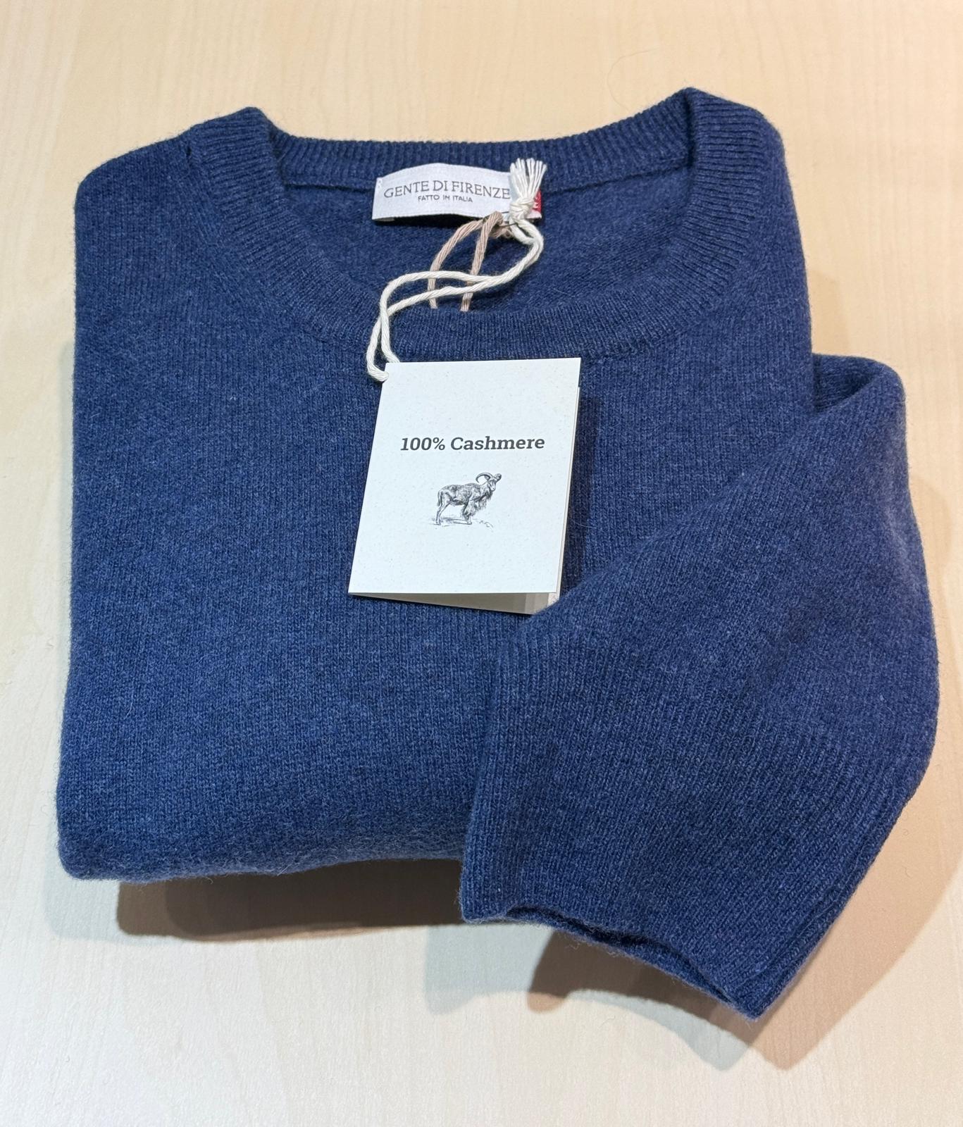 Maglia girocollo 100% Cashmere Uomo - GENTE DI FIRENZE - 21431 - World Fashion