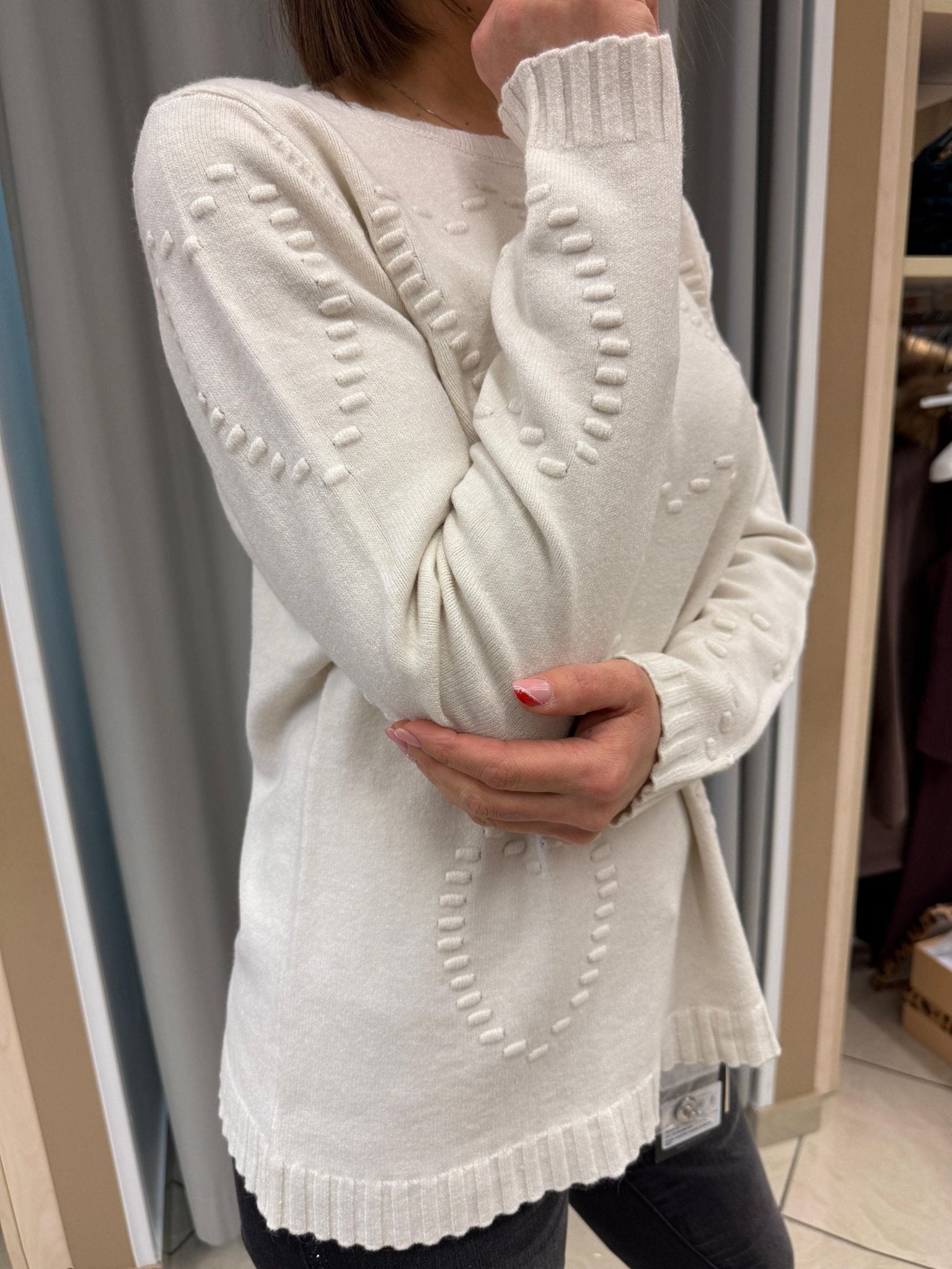 Maglia girocollo lavorazione cuori Donna - LOLITA - LO25313W - World Fashion