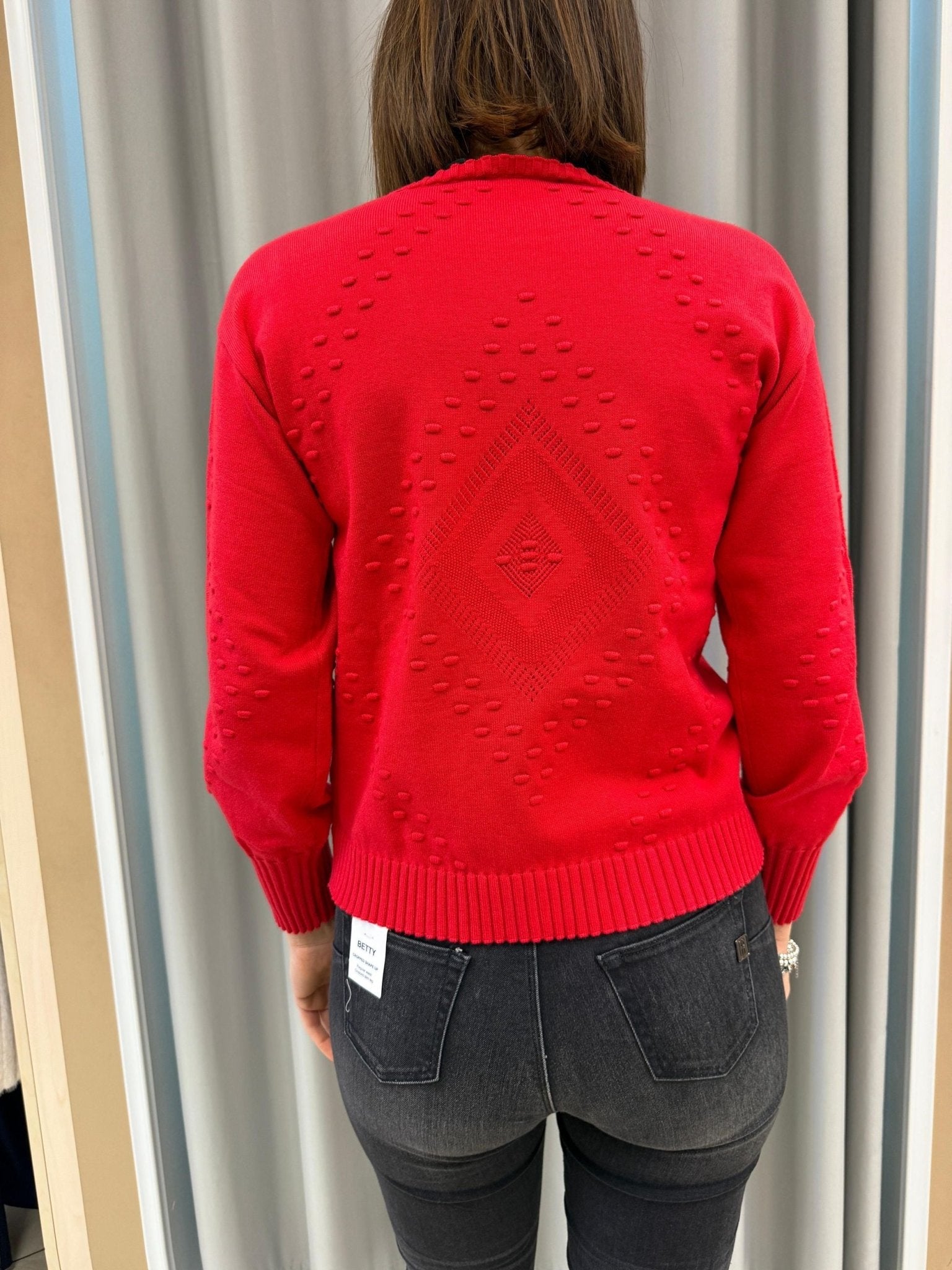 Maglia girocollo lavorazione rombo Donna - LOLITA - LO25389W - World Fashion