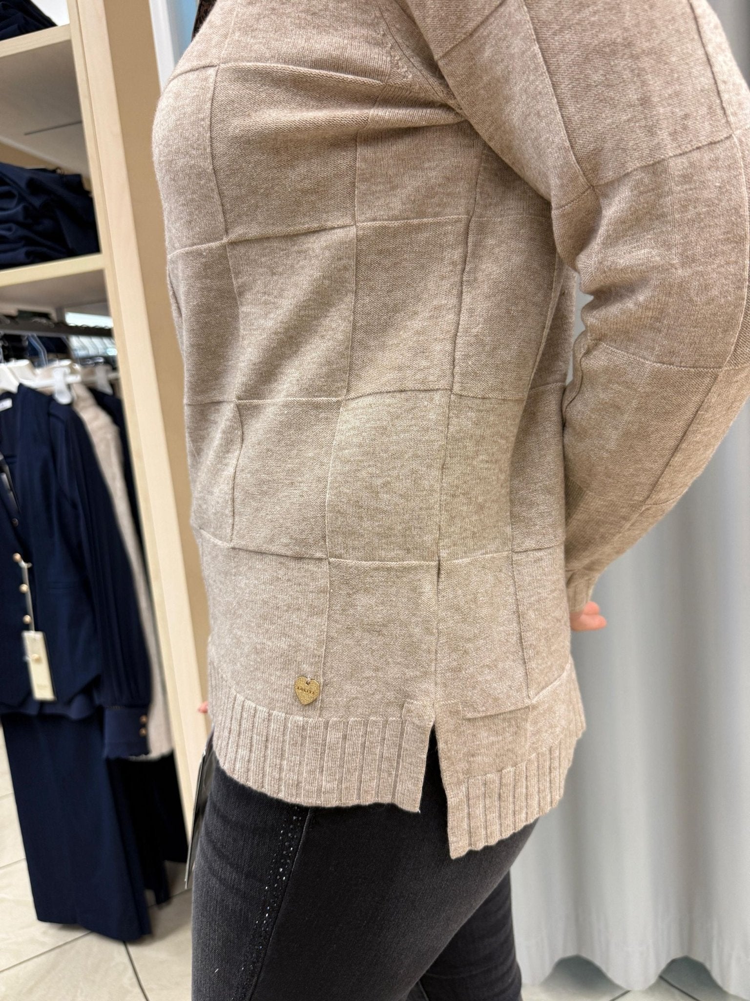 Maglia girocollo motivo quadri Donna - LOLITA - LO25357W - World Fashion