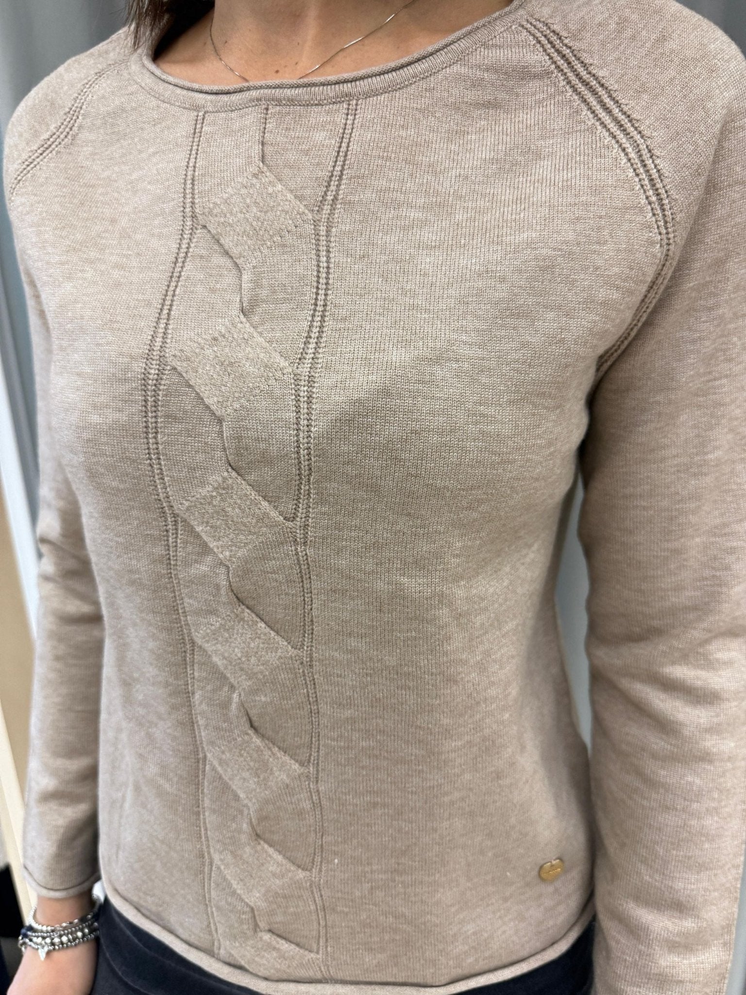 Maglia girocollo treccia Donna - LOLITA - LO25388W - World Fashion