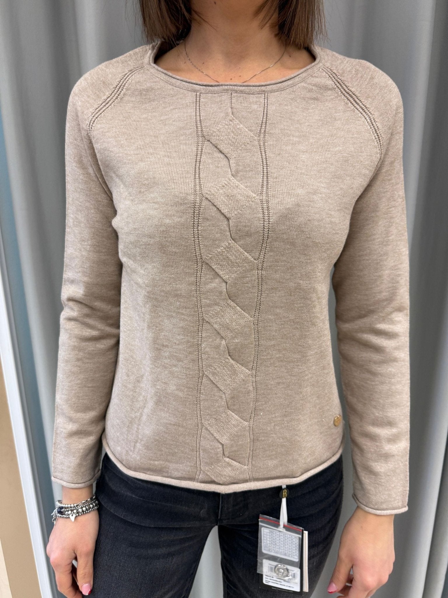 Maglia girocollo treccia Donna - LOLITA - LO25388W - World Fashion