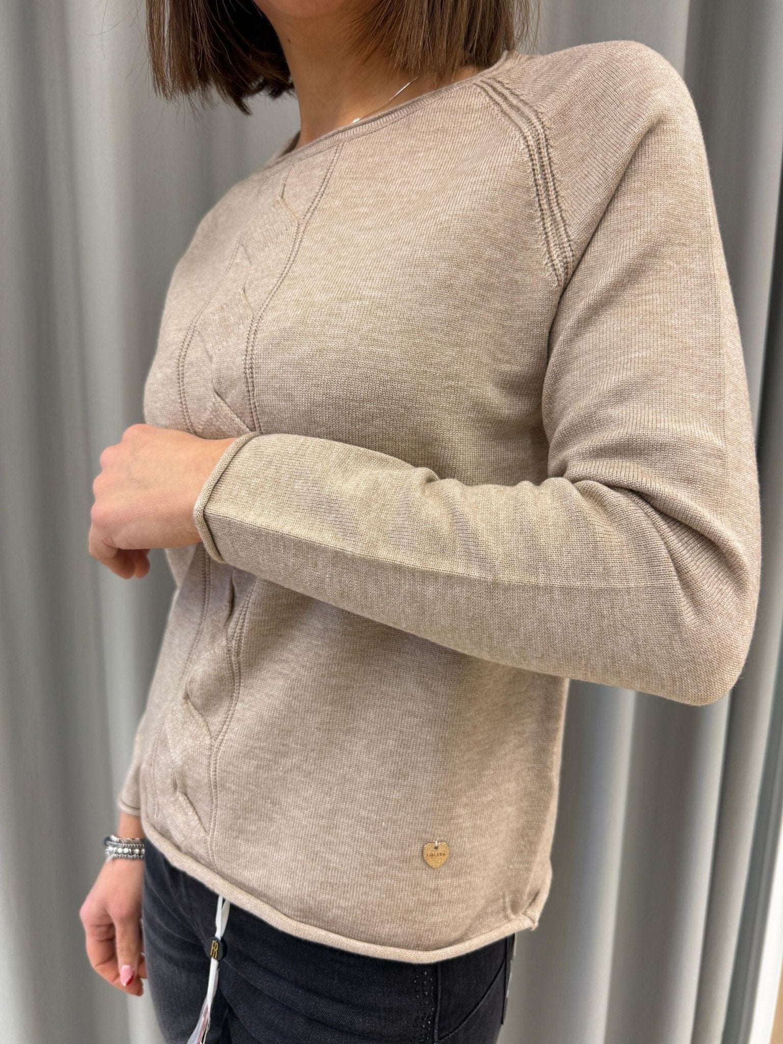 Maglia girocollo treccia Donna - LOLITA - LO25388W - World Fashion