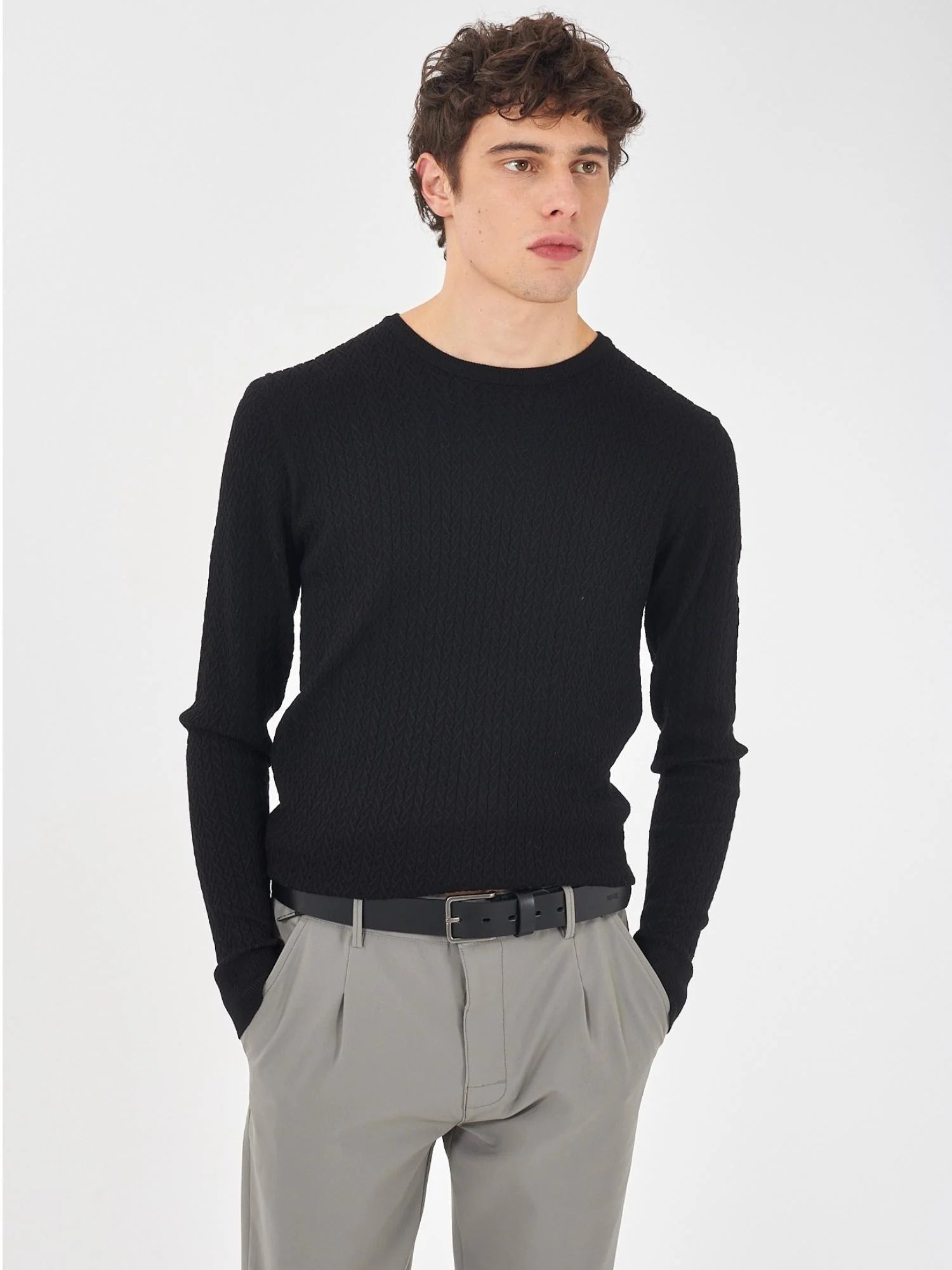 Maglia girocollo. Uomo - Yes Zee - World Fashion