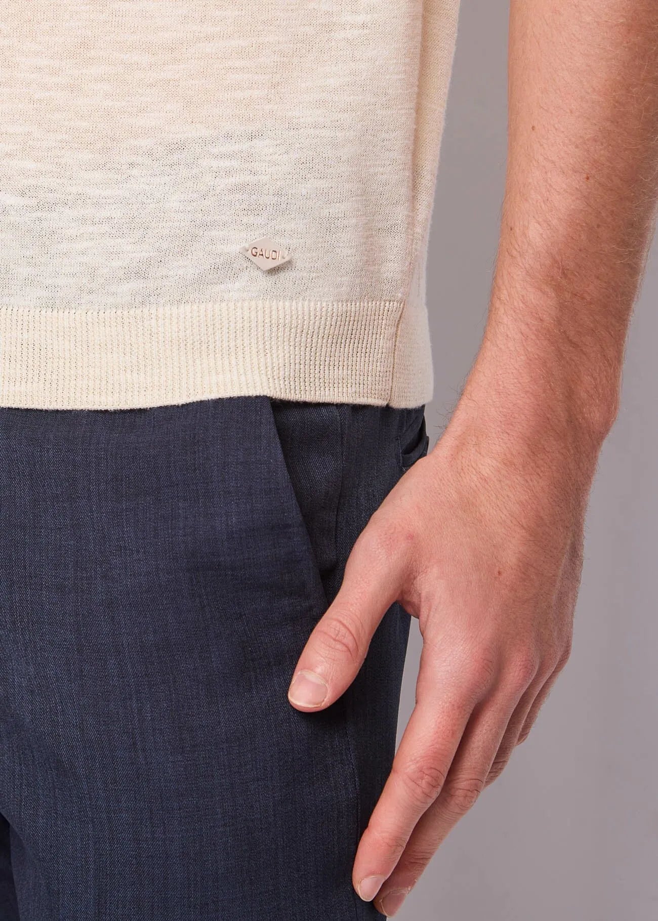 Maglia in cotone e lino Uomo - Gaudì Jeans - World Fashion