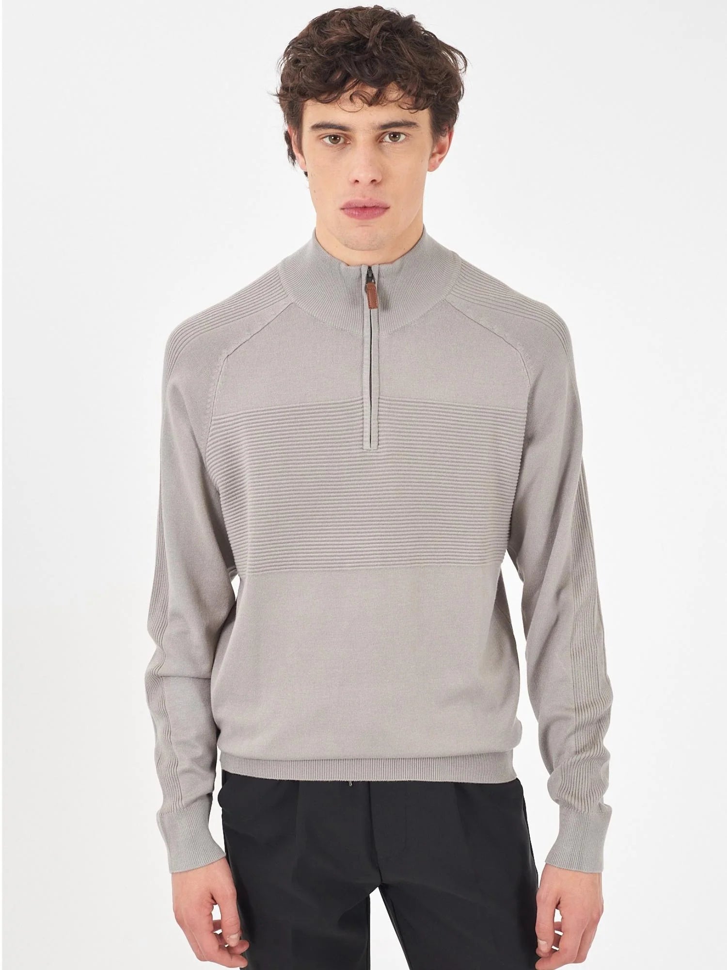 Maglia Lupetto Con Mezza Zip Uomo - Yes Zee - World Fashion