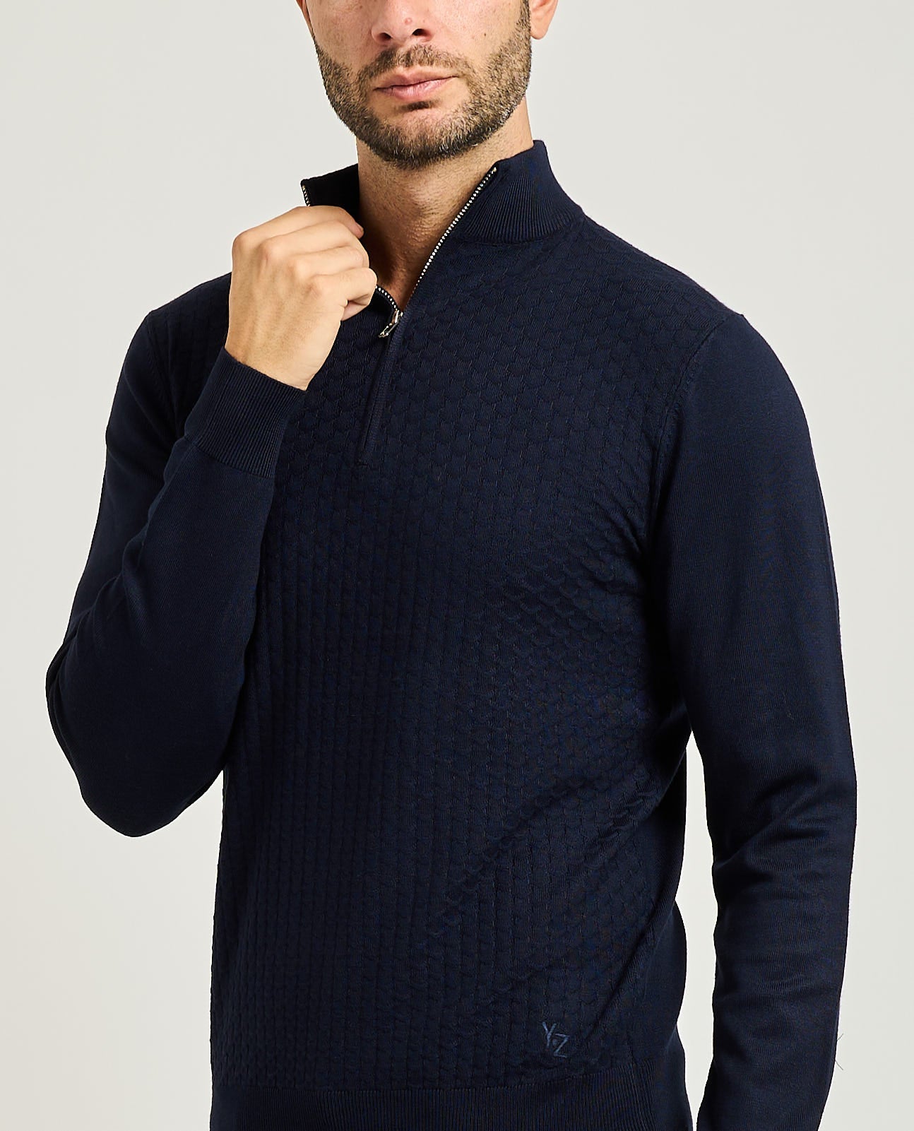 Maglia Lupetto, Mezza Zip Uomo - Yes Zee - World Fashion