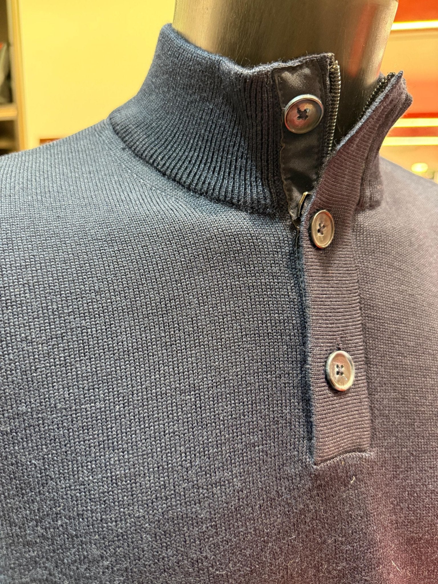 Maglia Lupetto zip e bottoni Uomo - SPORTING MARE - 3430/40ZB - World Fashion