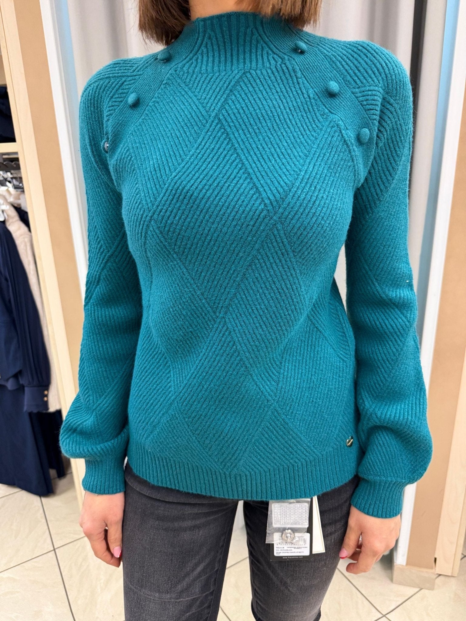 Maglia pull collo lupetto bottoni giro lavorato Donna - LOLITA - LO25129 - World Fashion