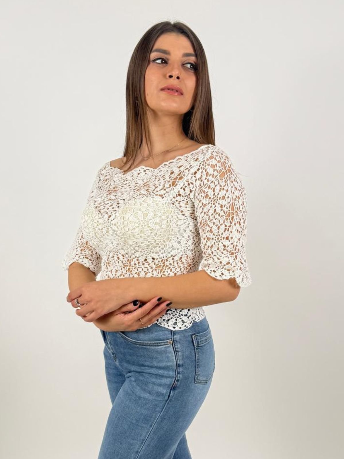 Maglia realizzata interamente a mano Donna - UncinettoArt - World Fashion