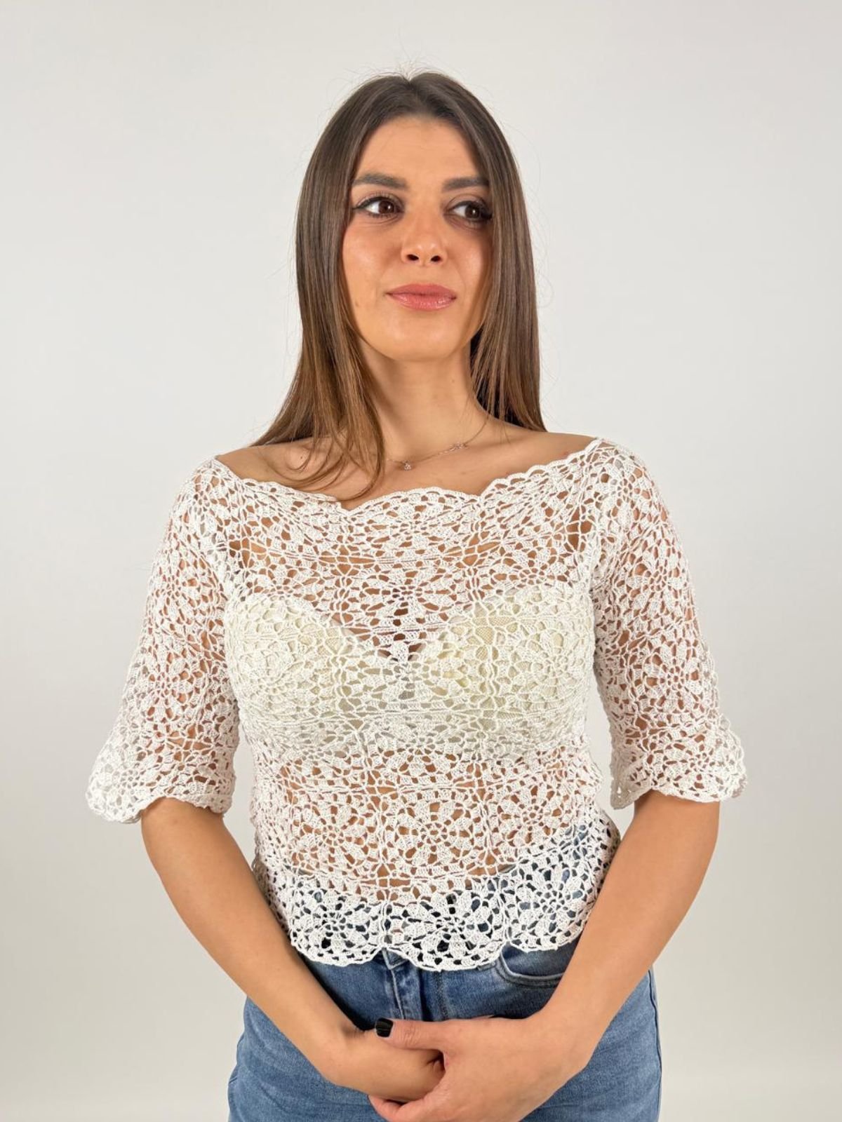 Maglia realizzata interamente a mano Donna - UncinettoArt - World Fashion