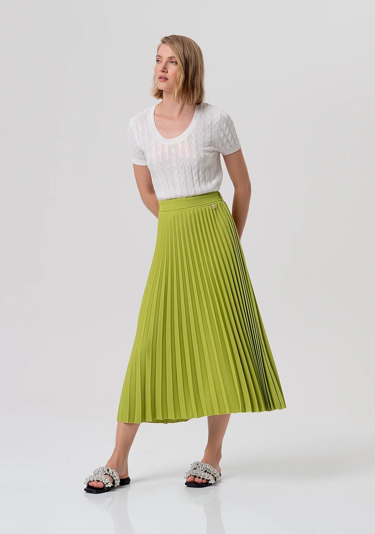 Maglia regular con punto treccia Donna - Fracomina - World Fashion