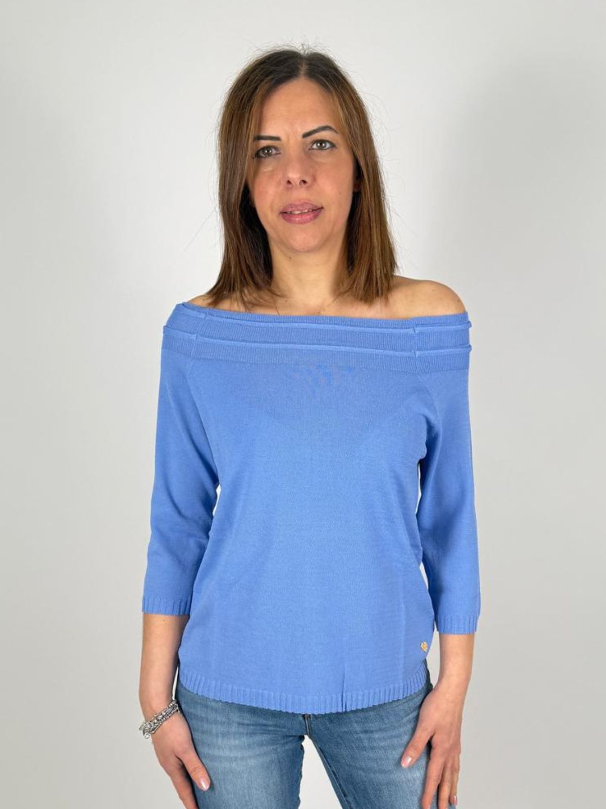 Maglia Scollo A Barchetta Manica 3/4 Donna - Lolita - World Fashion