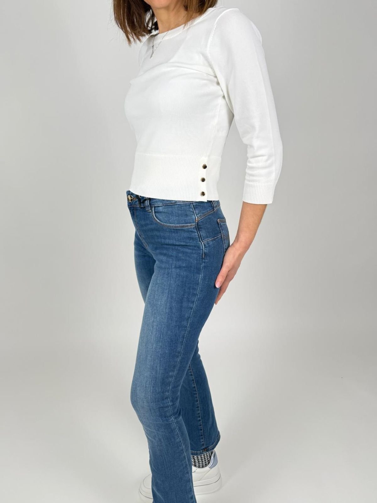 Maglia slim con scollo a barca Donna - Fracomina - World Fashion