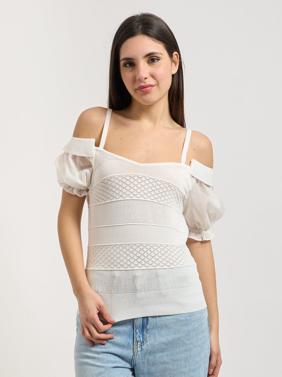 Maglia slim traforata Donna - Fracomina - World Fashion