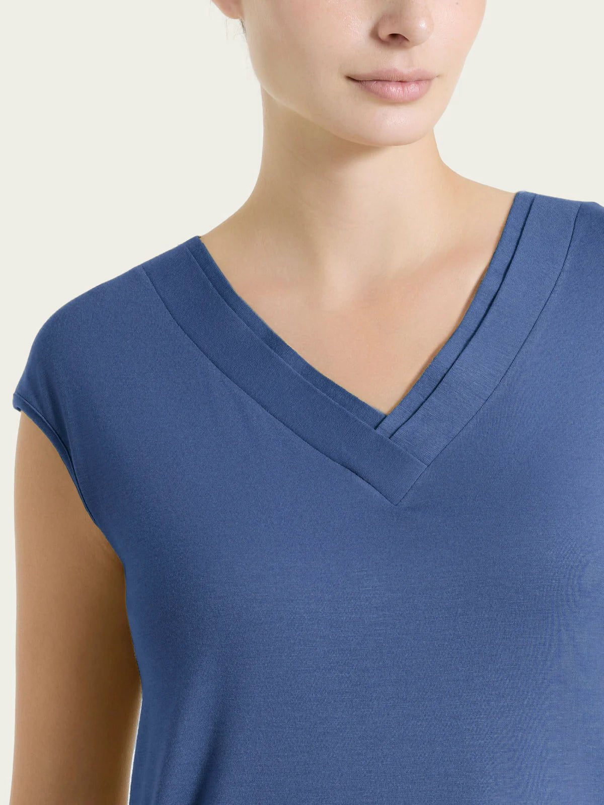 Maglietta con scollo a V incrociato in Viscosa Summer Donna - Ragno - World Fashion