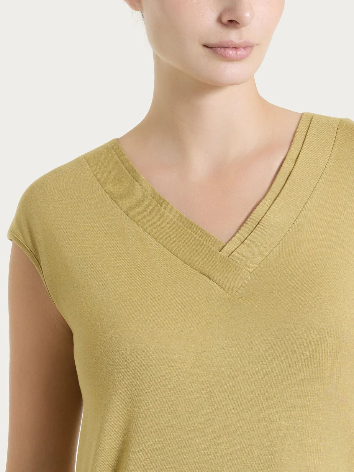 Maglietta con scollo a V incrociato in Viscosa Summer Donna - Ragno - World Fashion