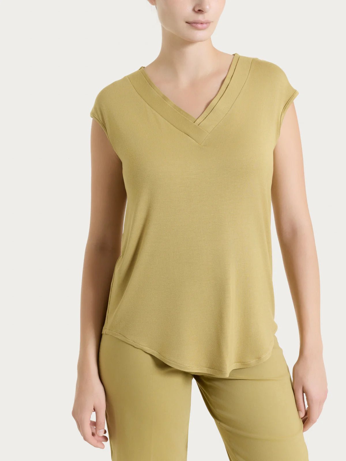 Maglietta con scollo a V incrociato in Viscosa Summer Donna - Ragno - World Fashion