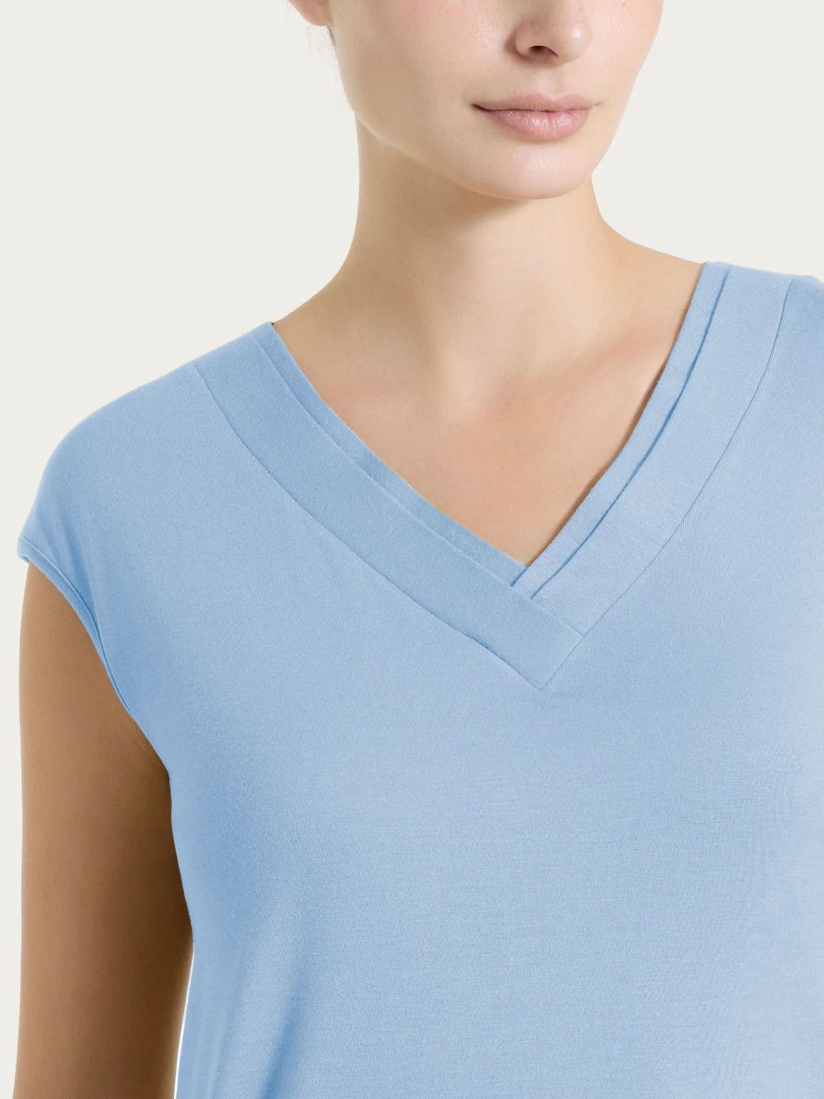 Maglietta con scollo a V incrociato in Viscosa Summer Donna - Ragno - World Fashion