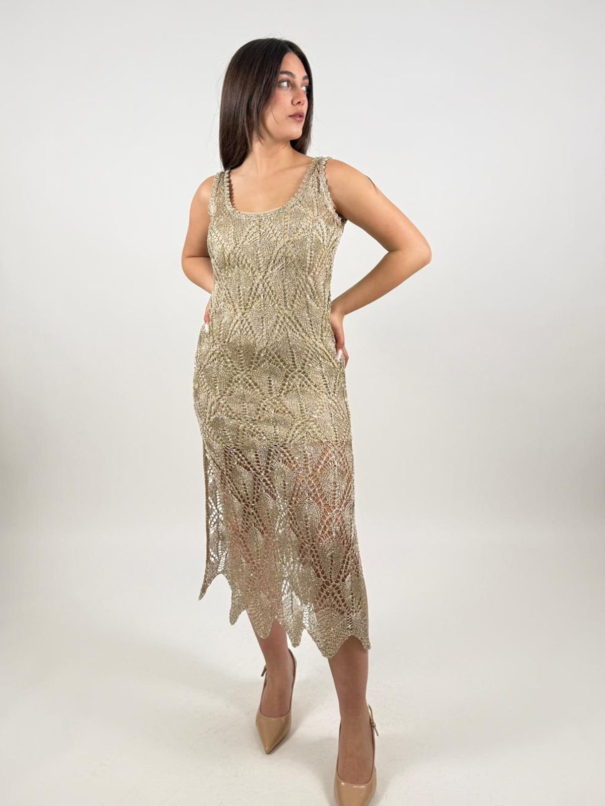 Markup - Abito Lungo F.7 Traforato lurex - Donna - World Fashion