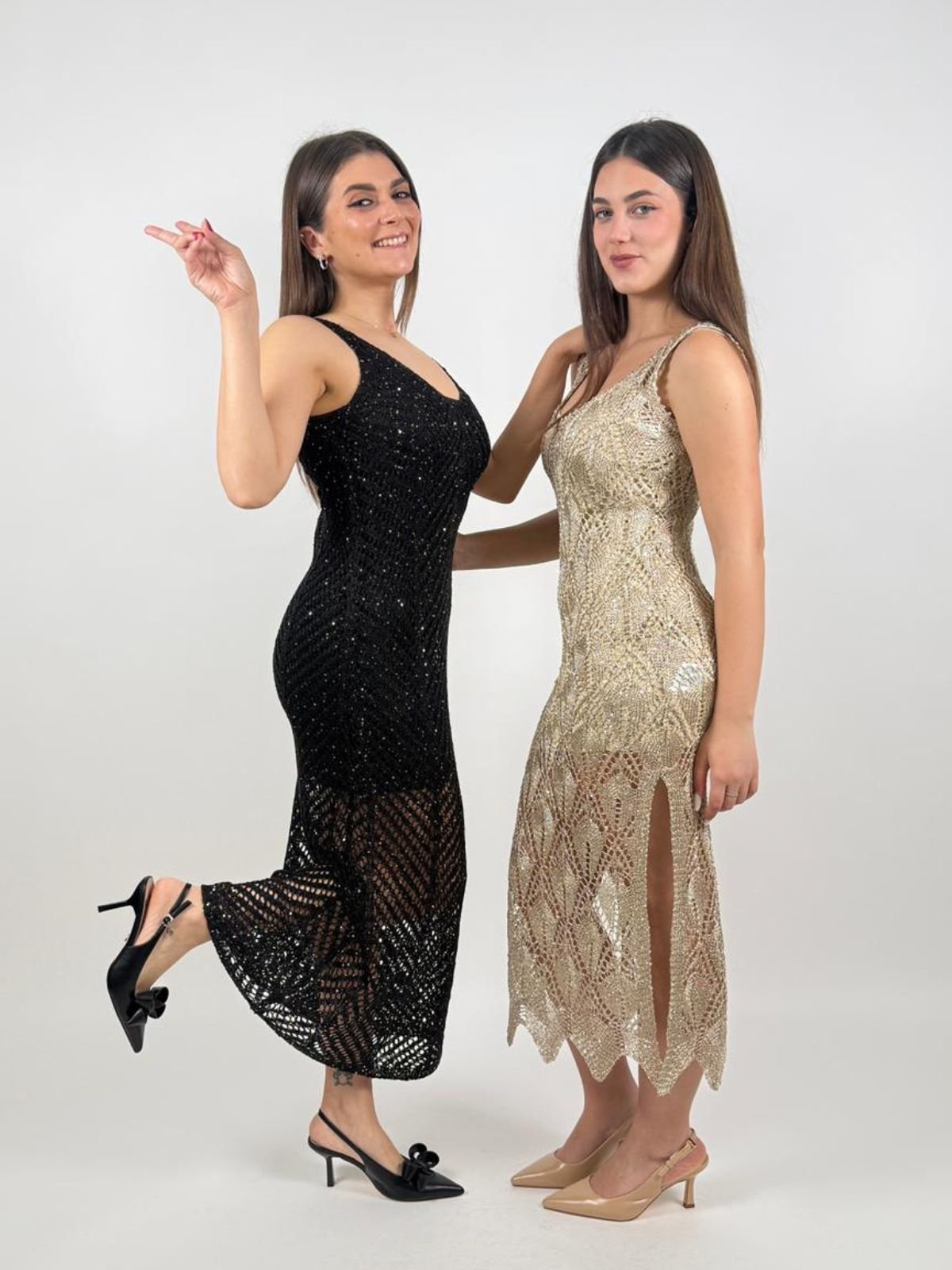 Markup - Abito Lungo F.7 Traforato lurex - Donna - World Fashion