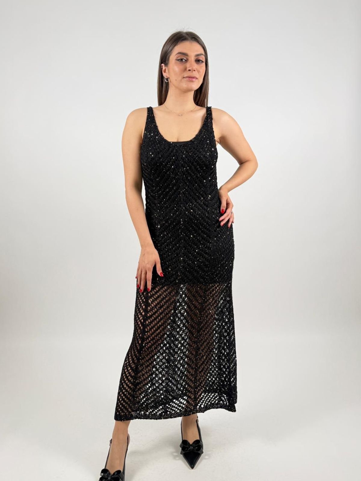 Markup - Abito Lungo F.7 Traforato lurex - Donna - World Fashion