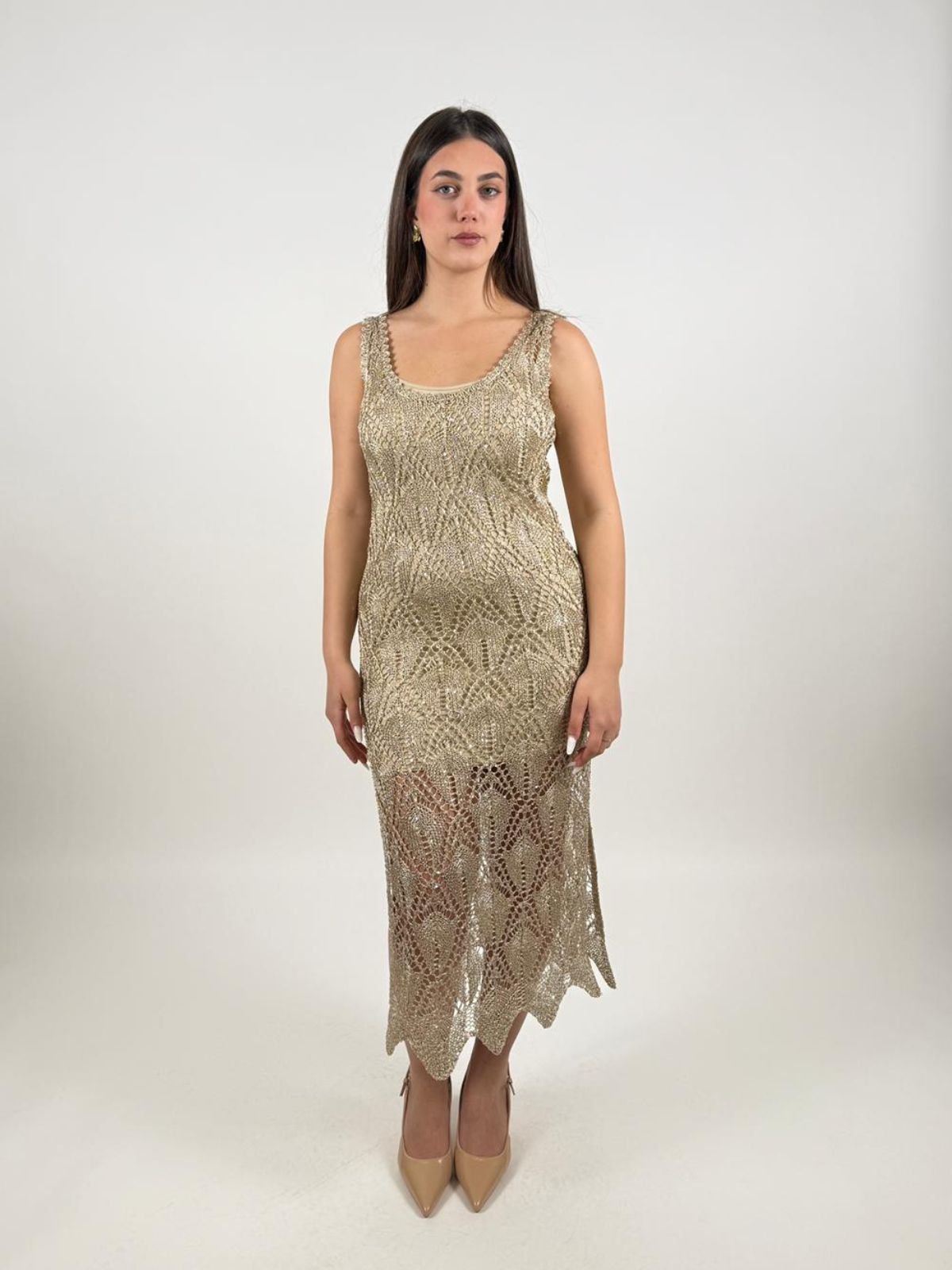 Markup - Abito Lungo F.7 Traforato lurex - Donna - World Fashion