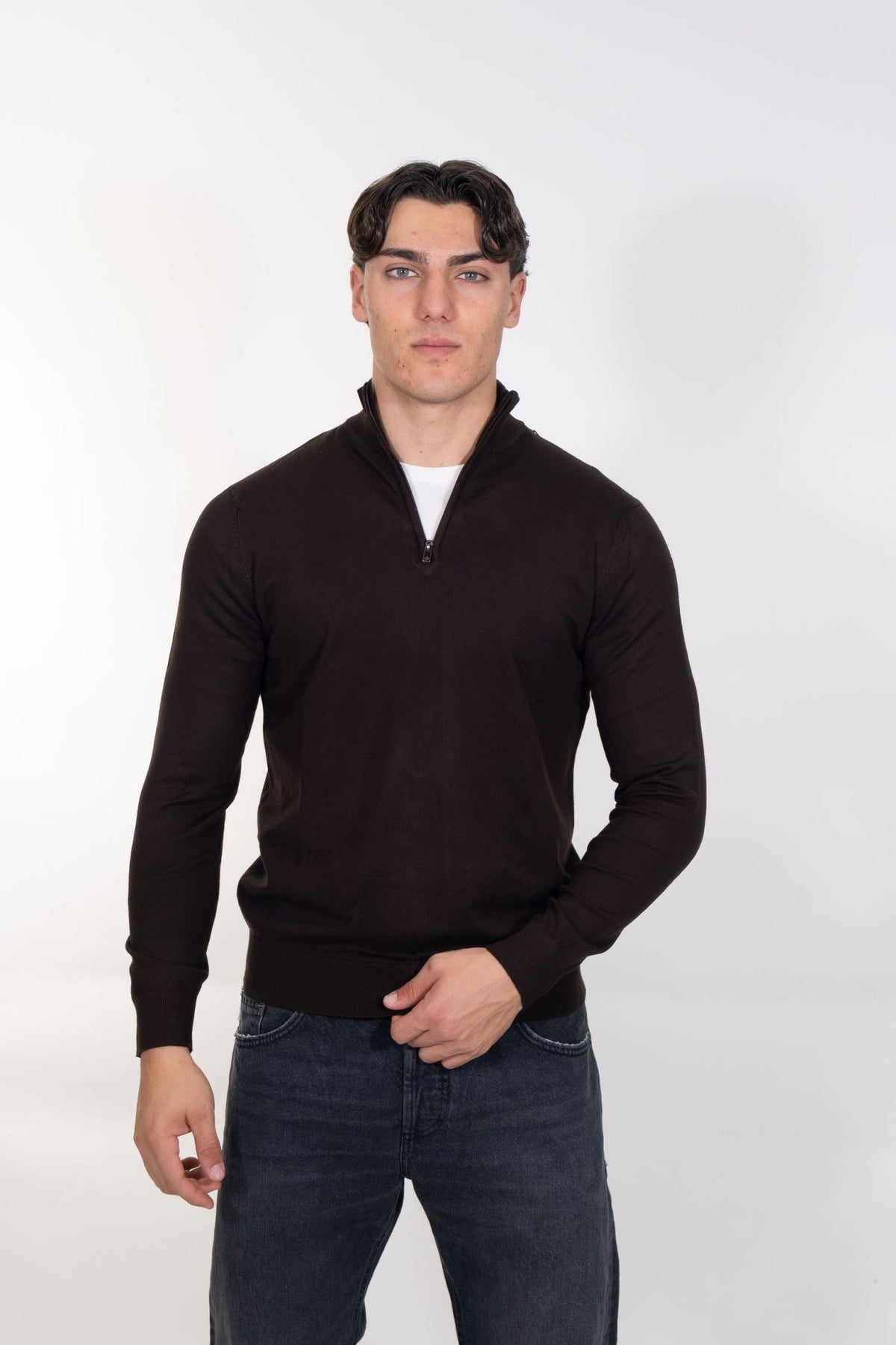 Markup - Lupetto mezza zip in misto viscosa - Uomo - World Fashion