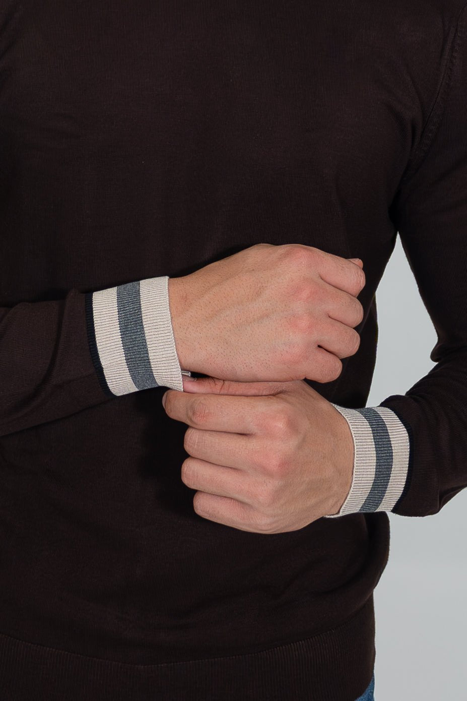 Markup - Maglia girocollo in misto viscosa con contrasti - Uomo - World Fashion