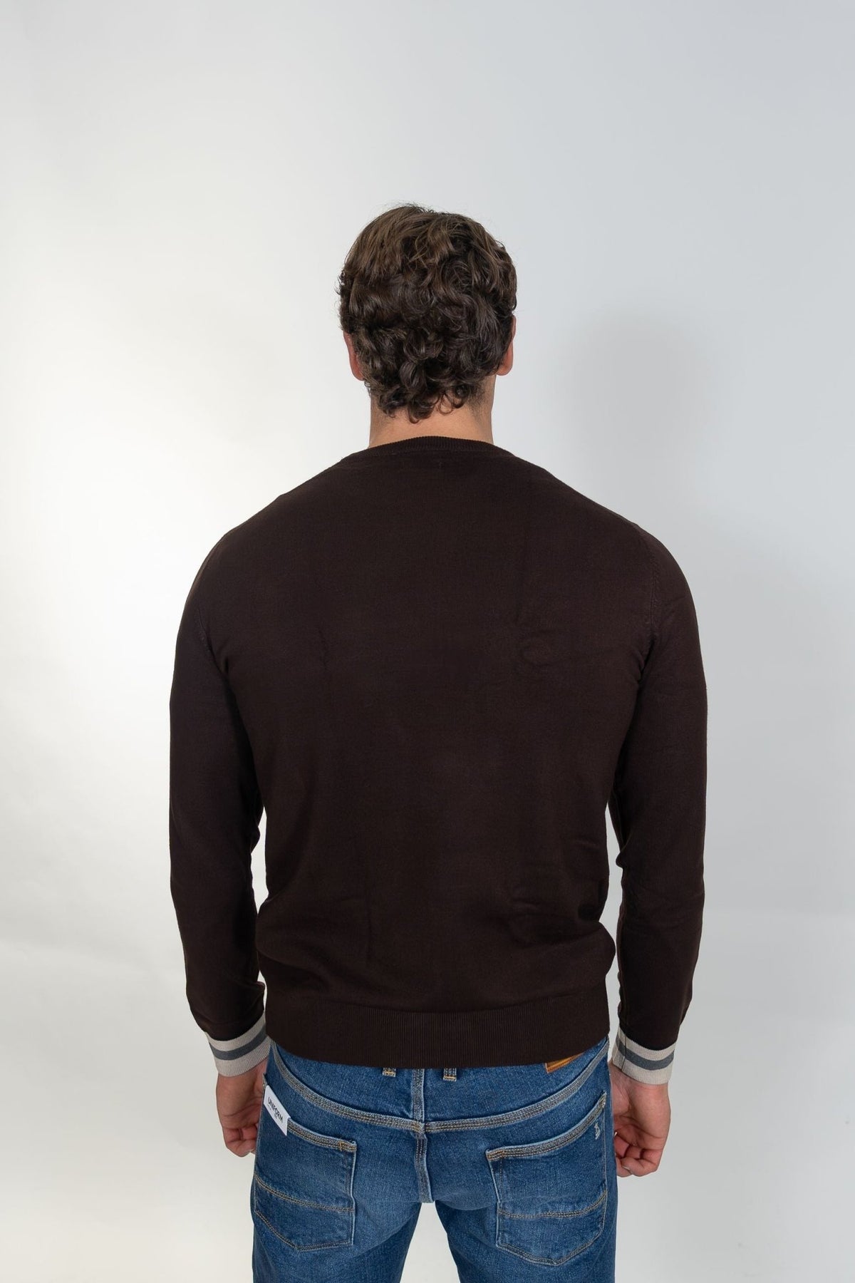Markup - Maglia girocollo in misto viscosa con contrasti - Uomo - World Fashion