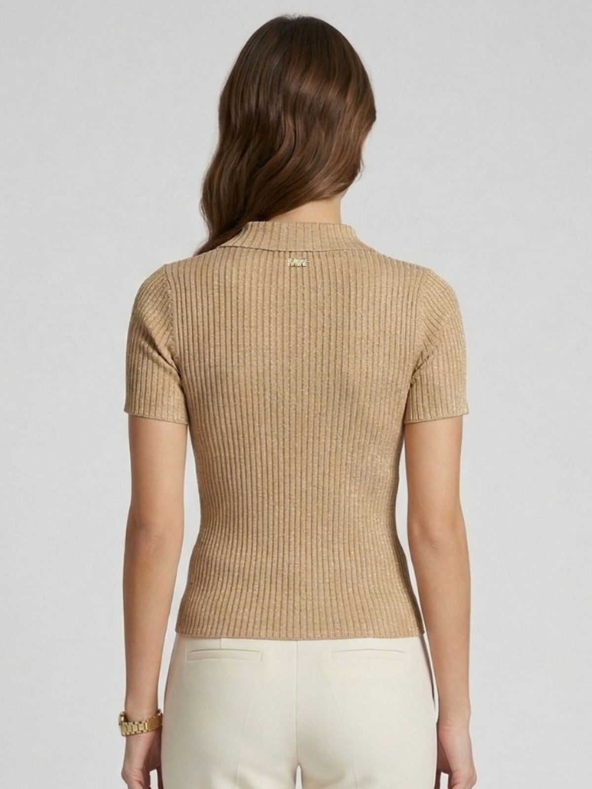 Markup - Maglia polo in misto viscosa lurex - Donna - World Fashion