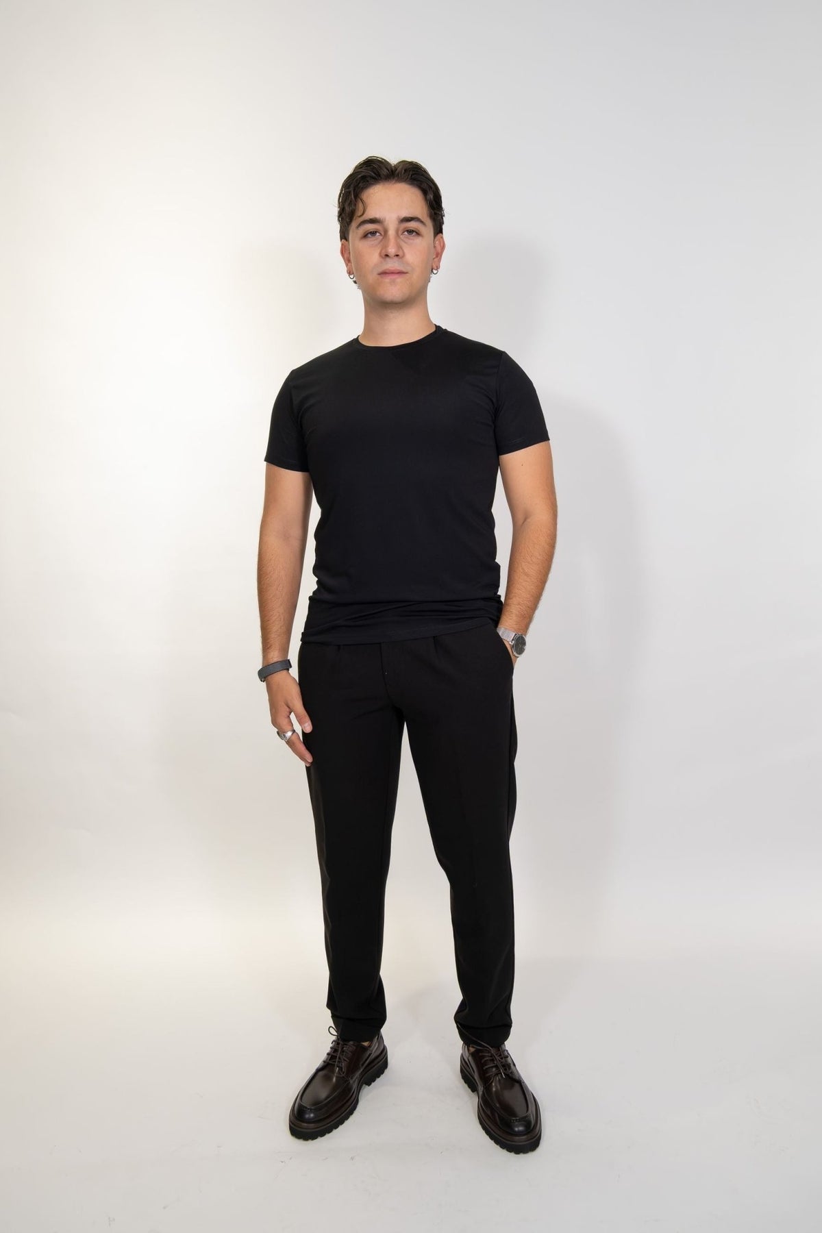 Markup - Pantalone con pince in flanella pettinata - Uomo - World Fashion