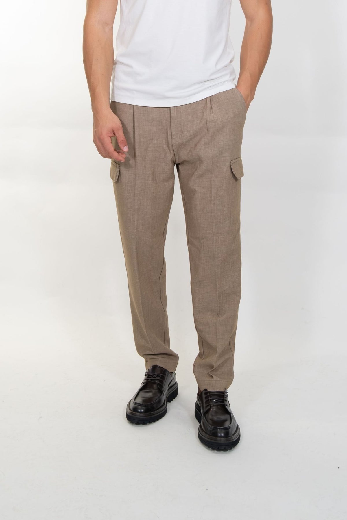 Markup - Pantalone in flanella pettinata con coulisse - Uomo - World Fashion