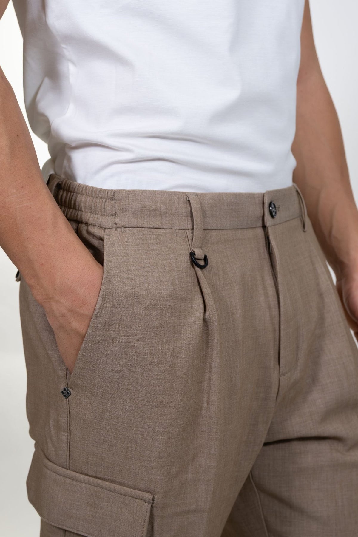 Markup - Pantalone in flanella pettinata con coulisse - Uomo - World Fashion