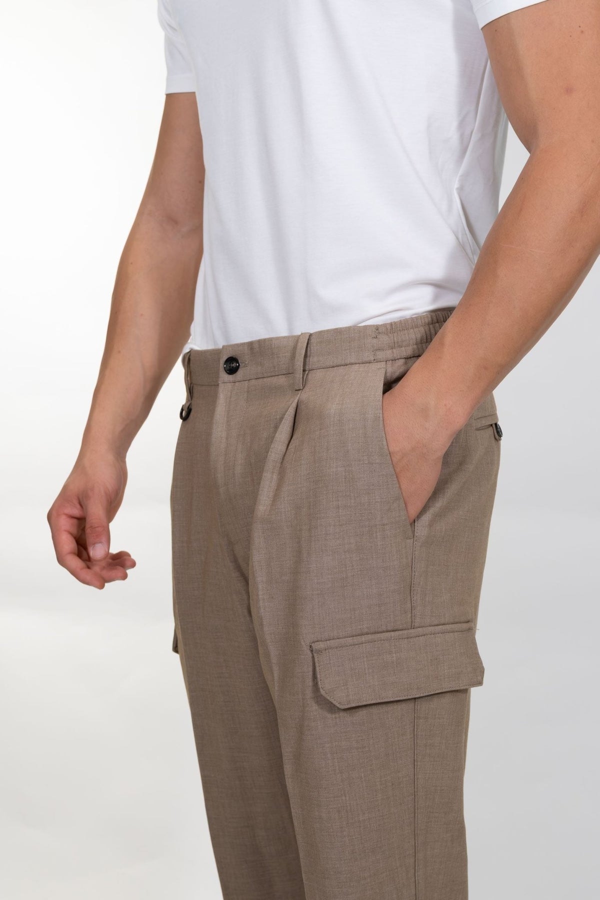 Markup - Pantalone in flanella pettinata con coulisse - Uomo - World Fashion