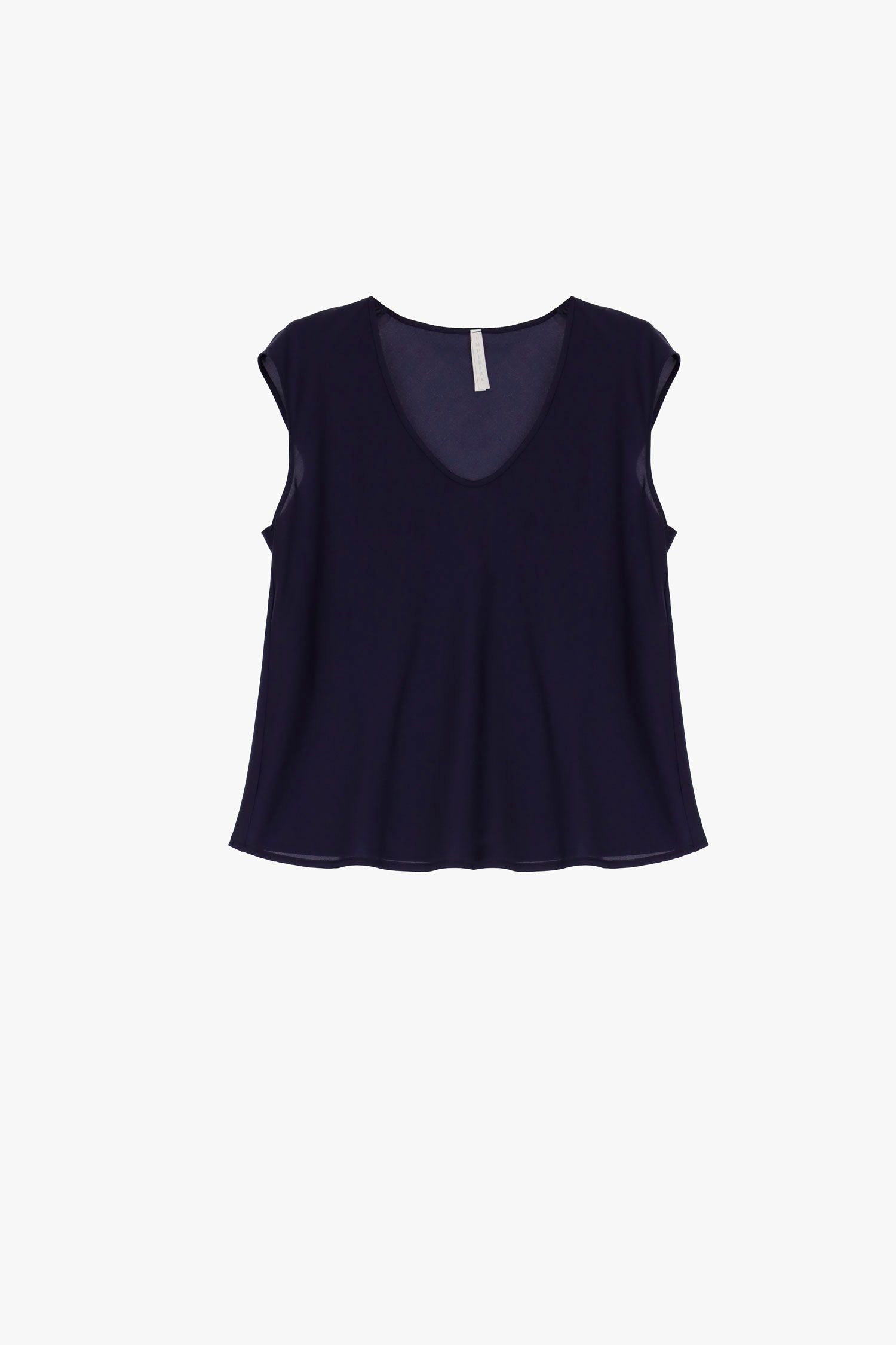 Imperial - Top fluido smanicato con scollo a v - Donna