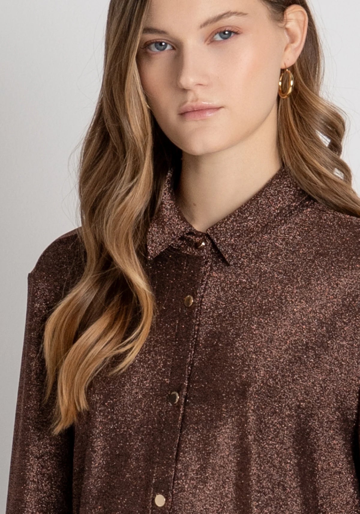 Fracomina - Camicia slim con lurex - Donna