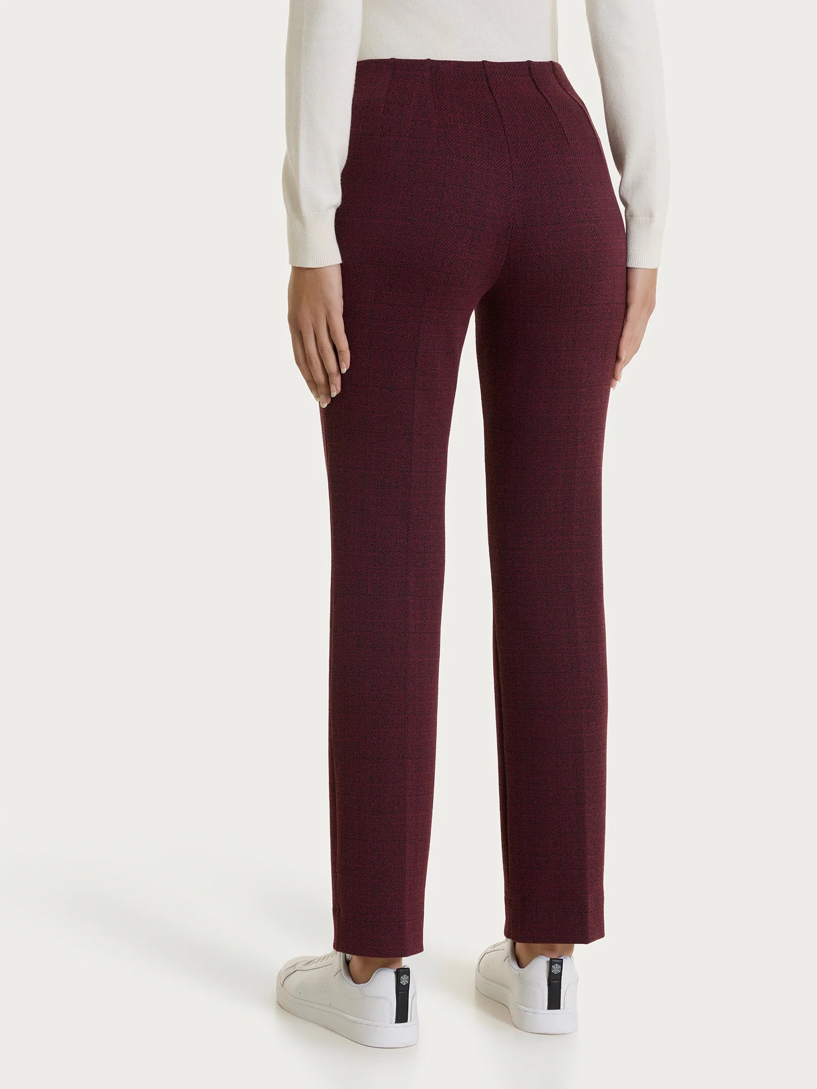 Ragno - Pantalone dritto con tweed pattern in Jacquard - Donna