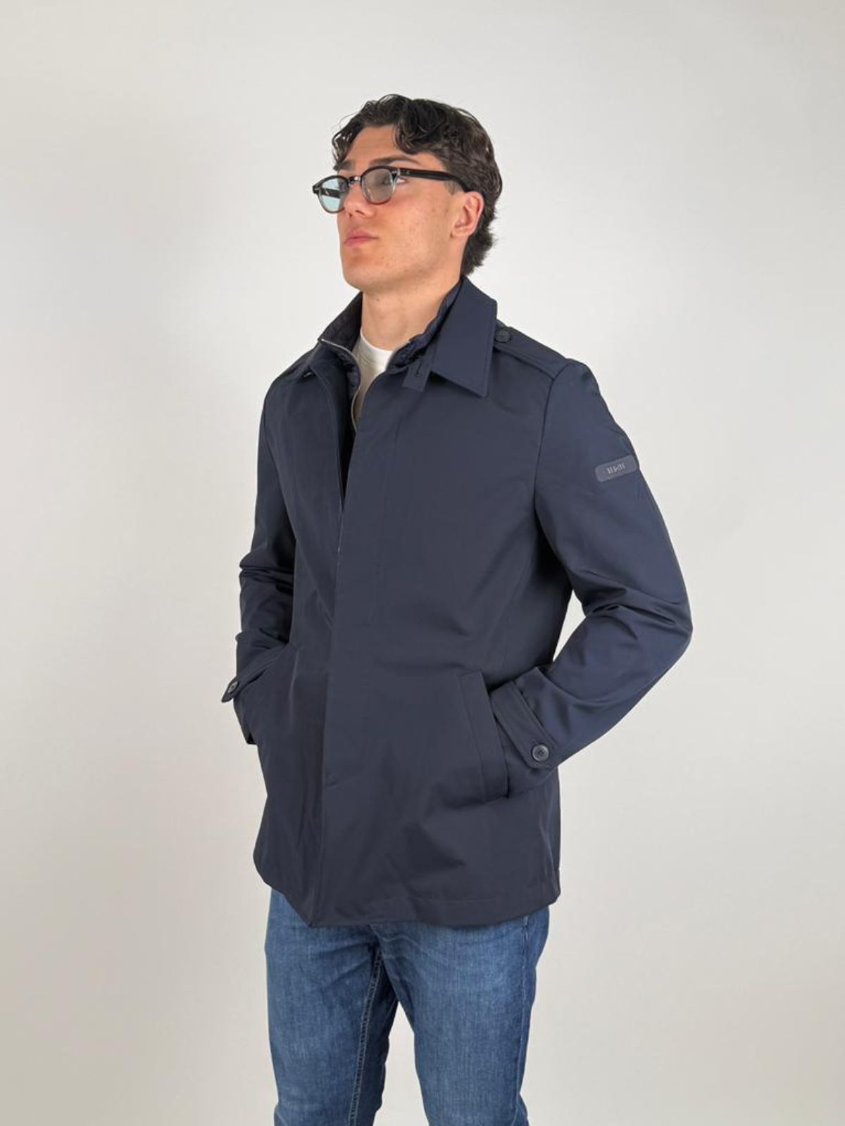 Yes Zee - Cappotto  Con Finto Gilet Staccabile - Uomo